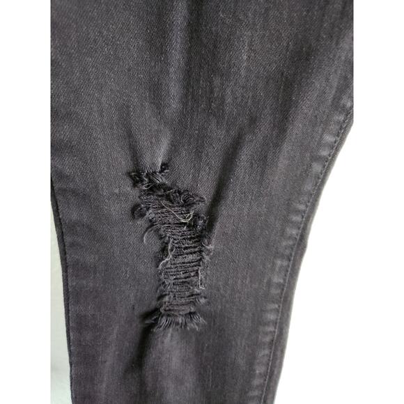 PacSun Power Super Stretch Black Distressed High Rise Ankle Jeggins 26 - Picture 5 of 7